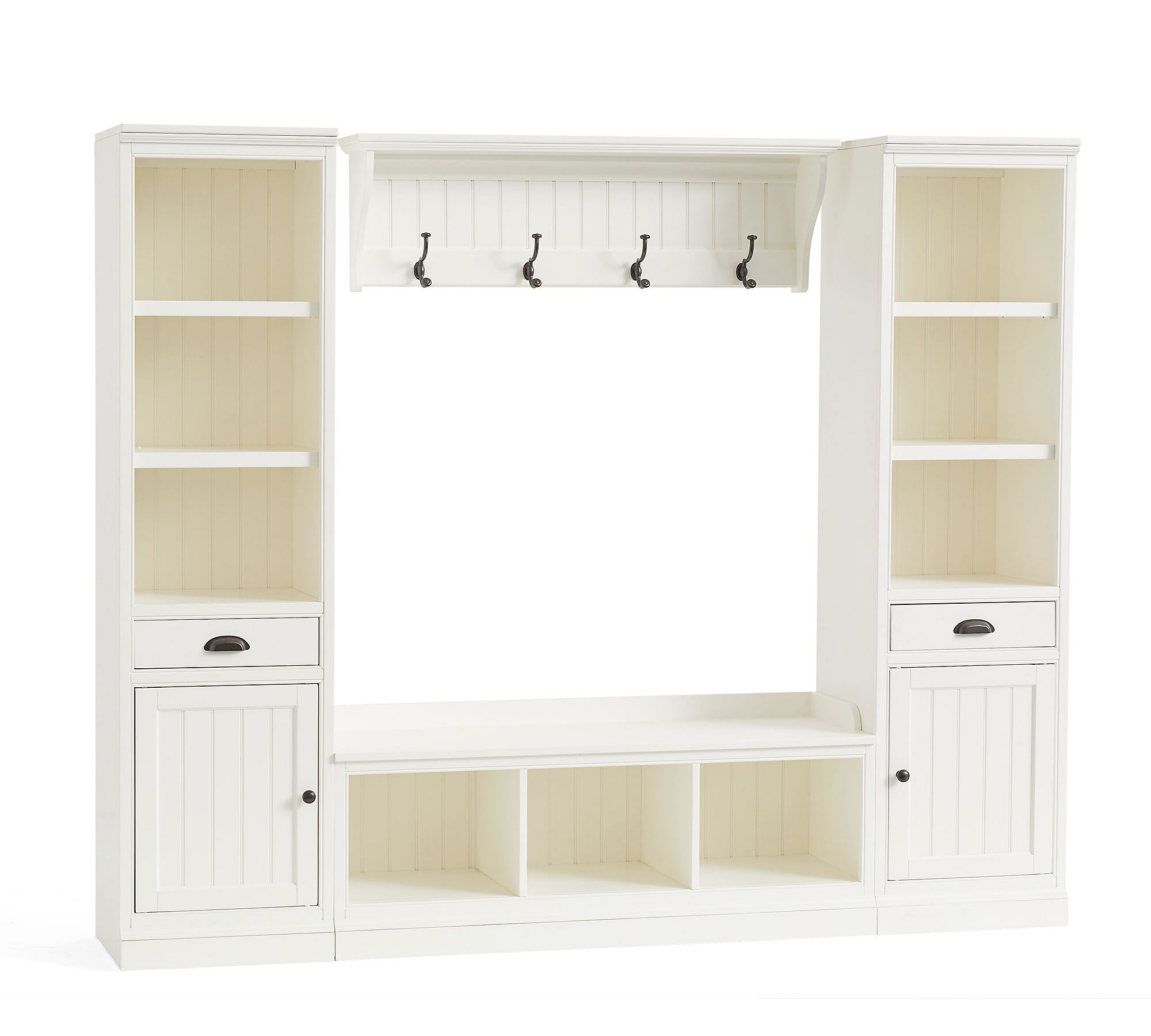 Pottery Barn Aubrey 4-Piece Entryway Set with Storage Cabinets (88")