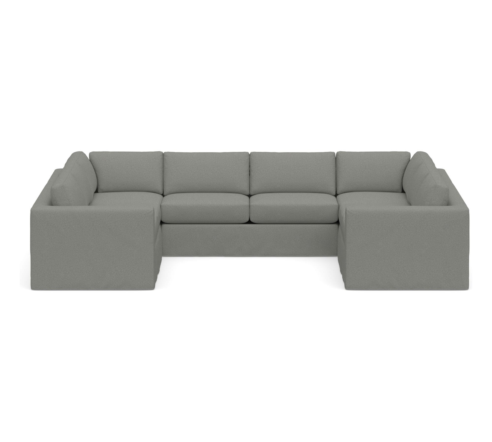 Carmel Wide Arm Slipcovered U-Shaped Sectional (144") - thumbnail 9