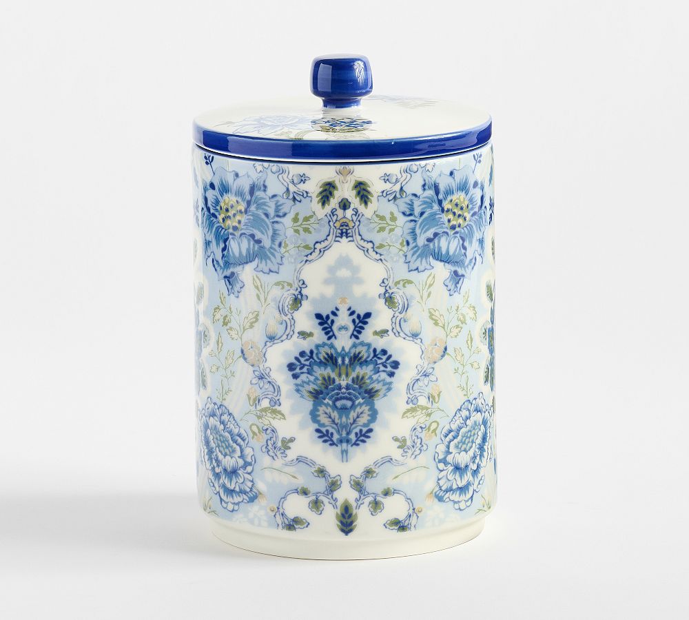 Kravet Arboretum Stoneware Canisters - Large - Azure