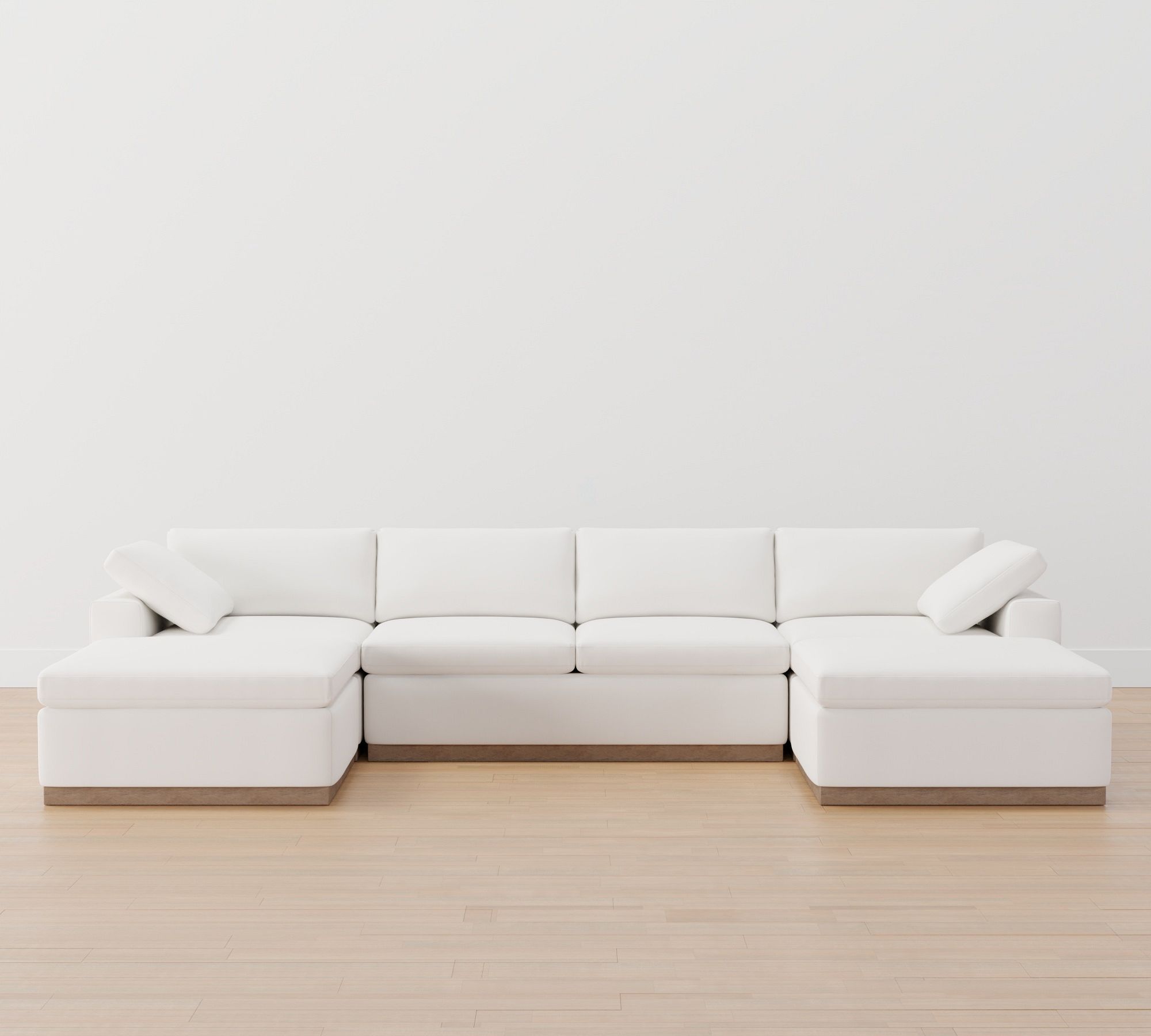 Dream Wood Base Modular 5-Piece Double Chaise Sectional (154") - thumbnail 5