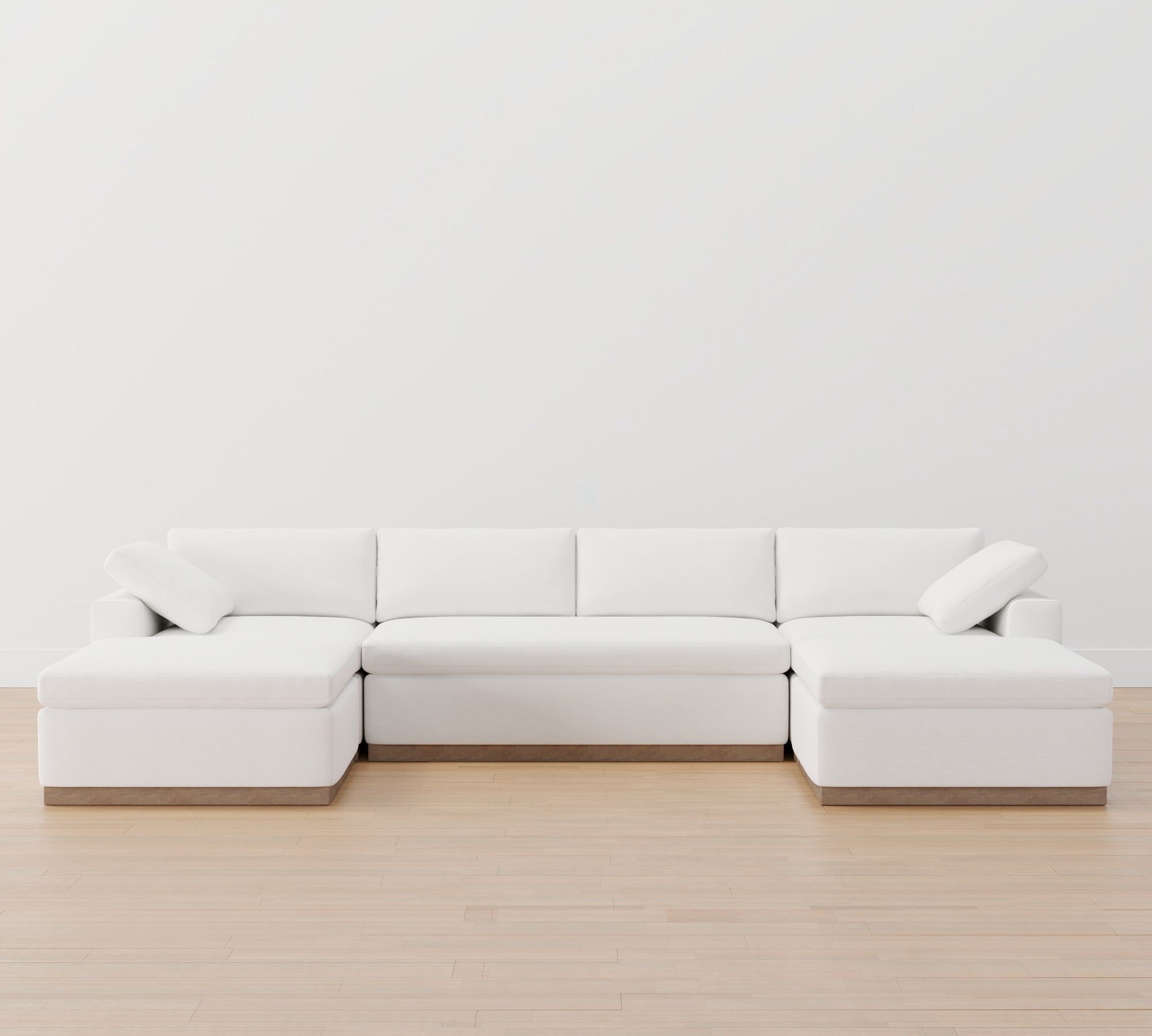 Dream Wood Base Modular 5-Piece Double Chaise Sectional (154") - thumbnail 2