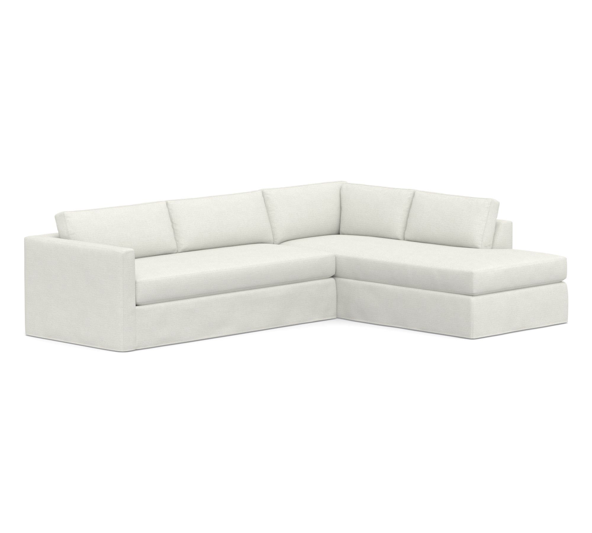 Carmel Slim Arm Slipcovered Return Bumper Sectional (110"&ndash;122") - thumbnail 6