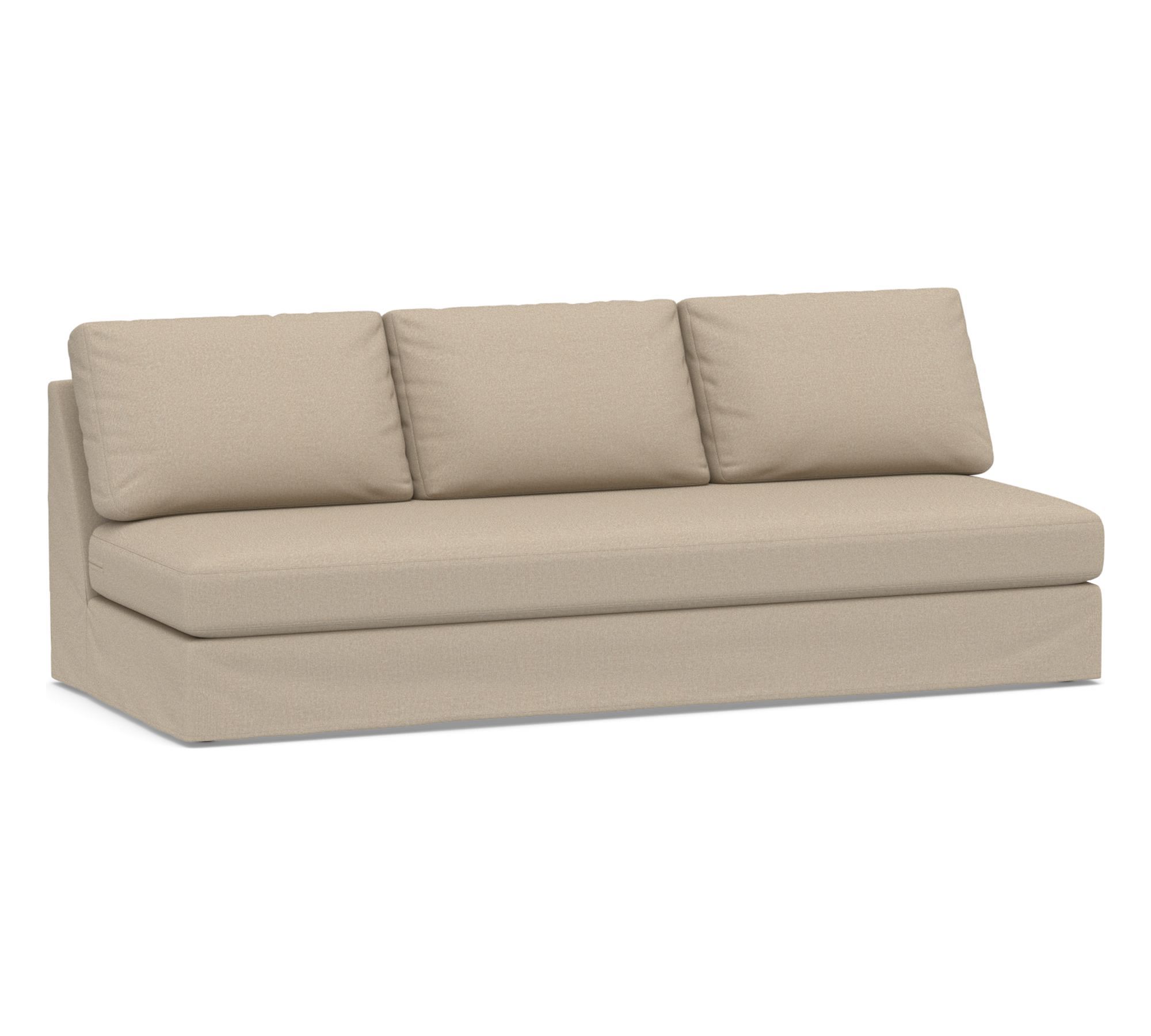 Build Your Own Big Sur Roll Arm Slipcovered Sectional