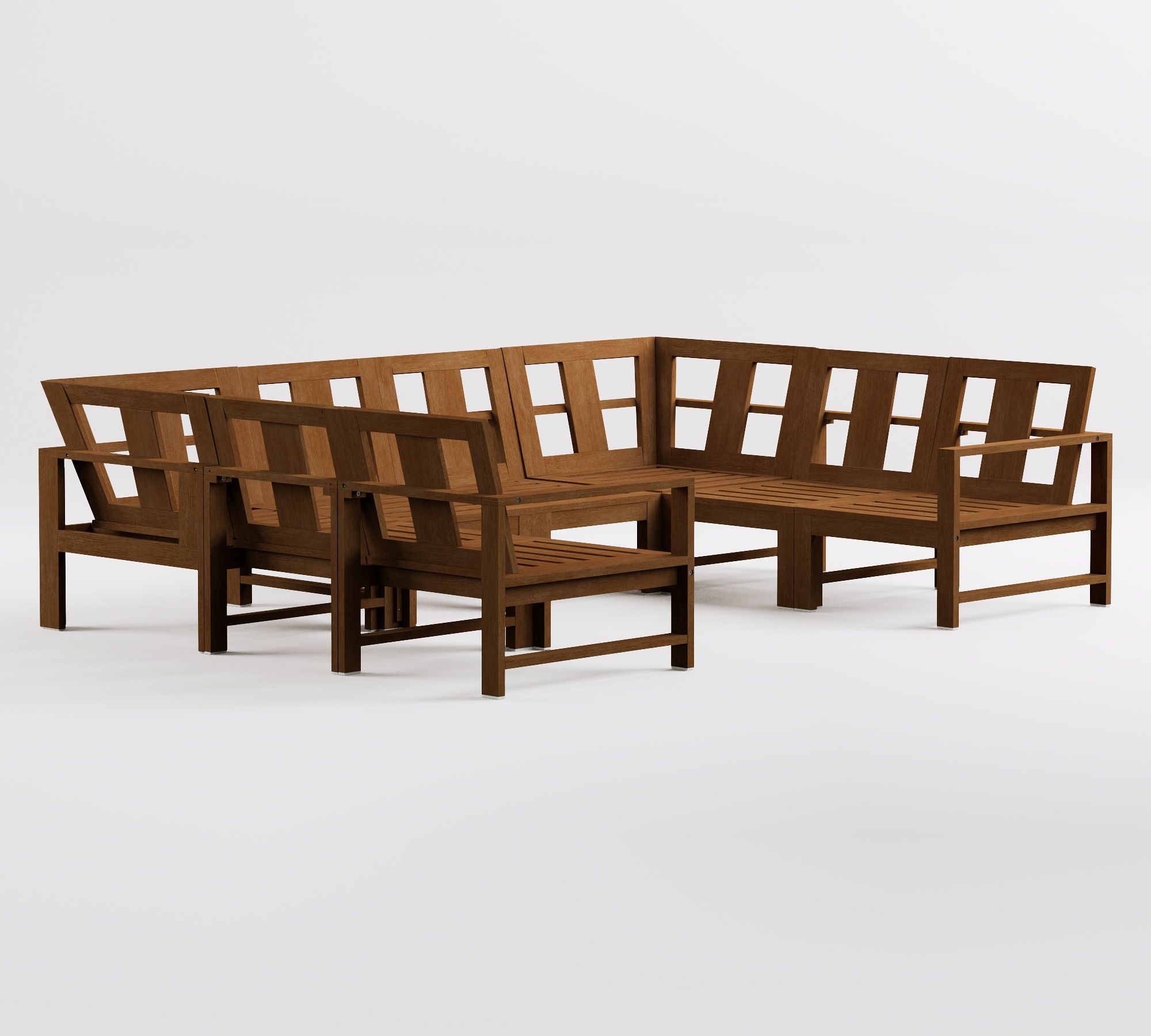 Indio Eucalyptus 8-Piece Outdoor Sectional (106")