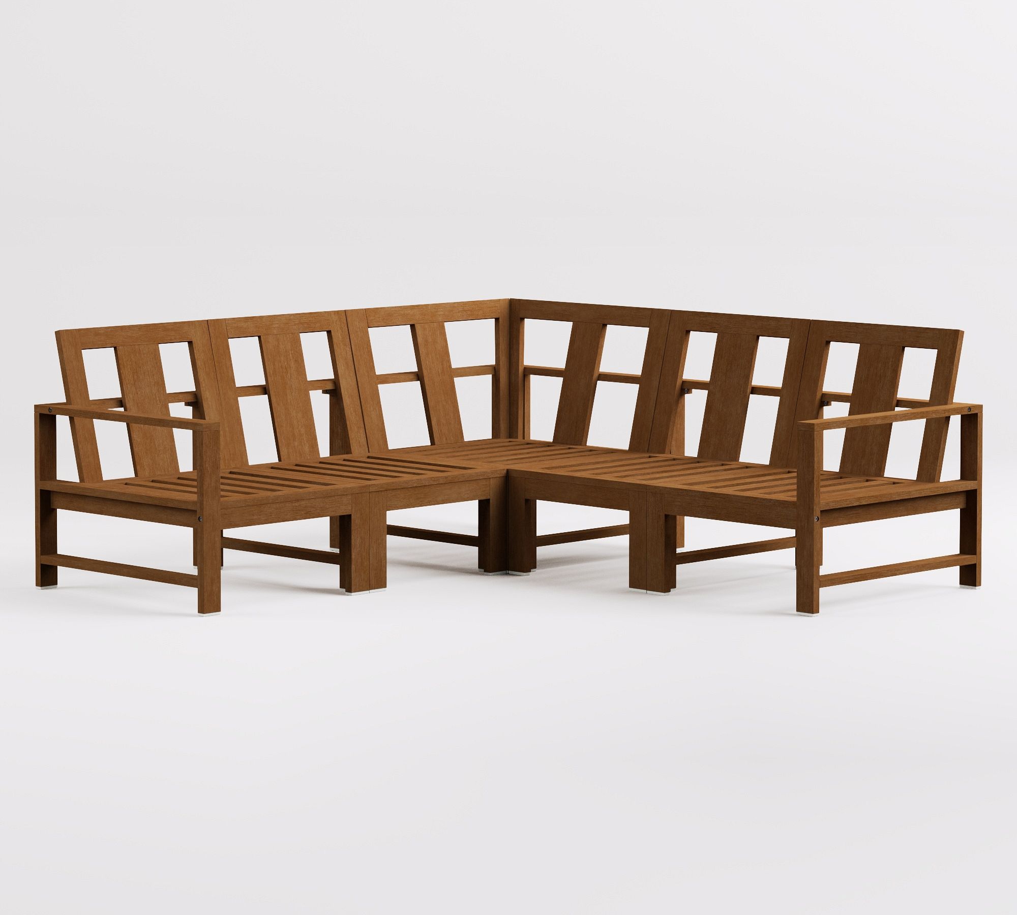 Indio Eucalyptus 5-Piece Outdoor Sectional (78")