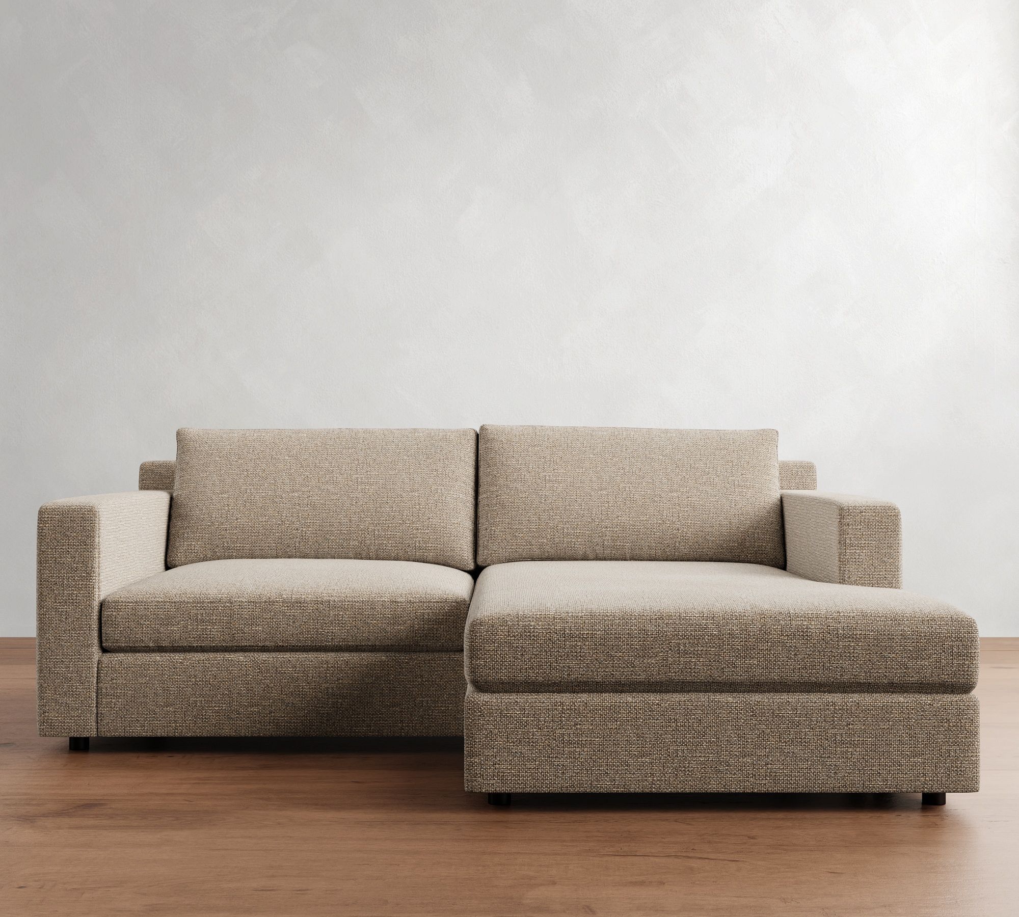 Pacifica Wide Arm Reversible Sleeper Chaise Sectional  (86")