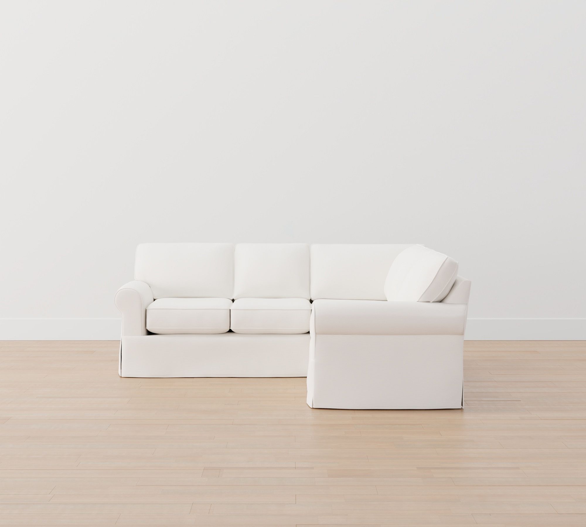 Buchanan Roll Arm Slipcovered 3-Piece L-Shaped Sectional (95") - thumbnail 5
