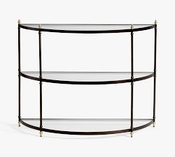 Marlette Demilune Glass Console Table (40")