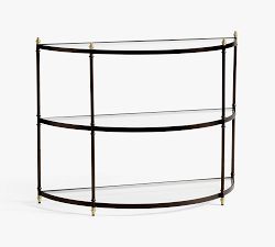 Marlette Demilune Glass Console Table (40")