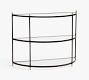 Marlette Demilune Glass Console Table (40")