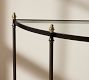 Marlette Demilune Glass Console Table (40")