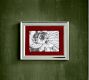 Personalized Silver-Plated Grosgrain Ribbon Mat Frame - Red
