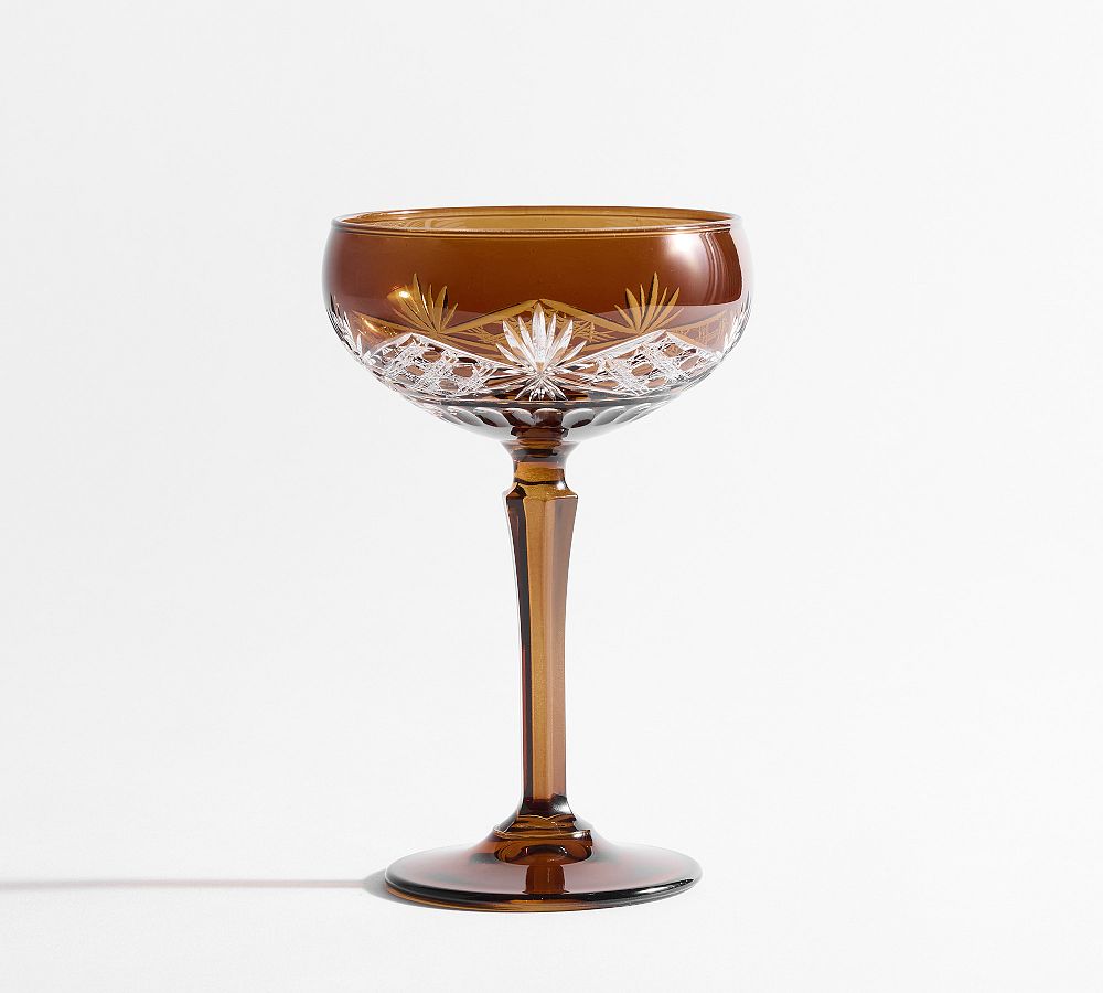 Antique Cut Coupe Glasses - Set of 4 by Pottery Barn