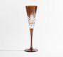 Antique Cut Glass Champagne Flutes - Set of 4