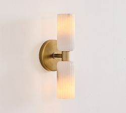 Willow Alabaster Double Sconce (13")