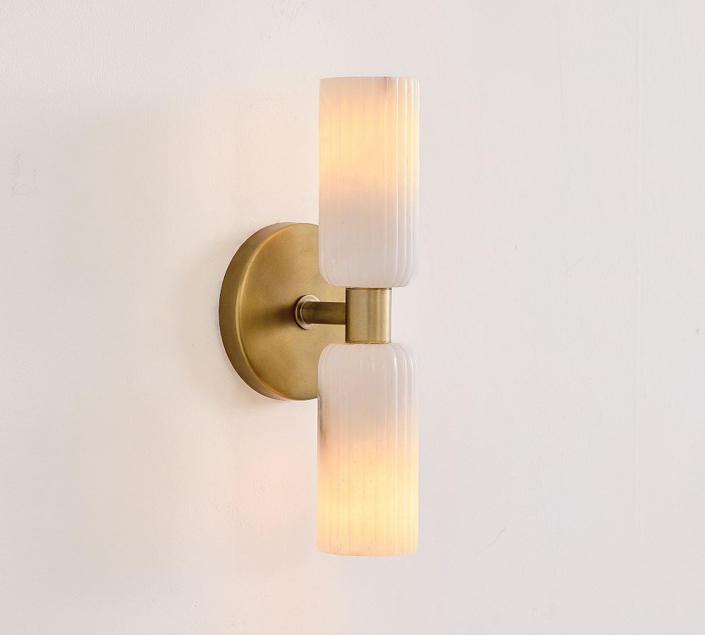 Willow Alabaster Double Sconce (13") by Pottery Barn