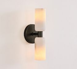 Willow Alabaster Double Sconce (13")