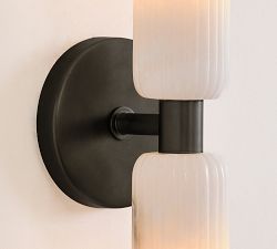 Willow Alabaster Double Sconce (13")