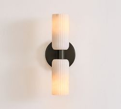 Willow Alabaster Double Sconce (13")