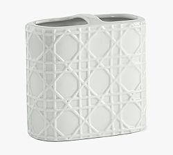 Open Box: Lavoie Bathroom Ceramic Toothbrush Holder - White