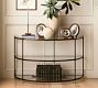 Marlette Demilune Glass Console Table (40")