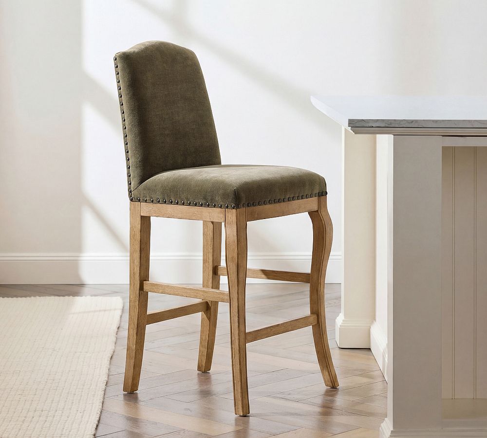 Montclair Upholstered Stool by Pottery Barn