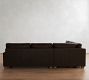 PB Comfort Modern Square Arm Leather 3-Piece L-Shaped Sleeper Sectional (119")