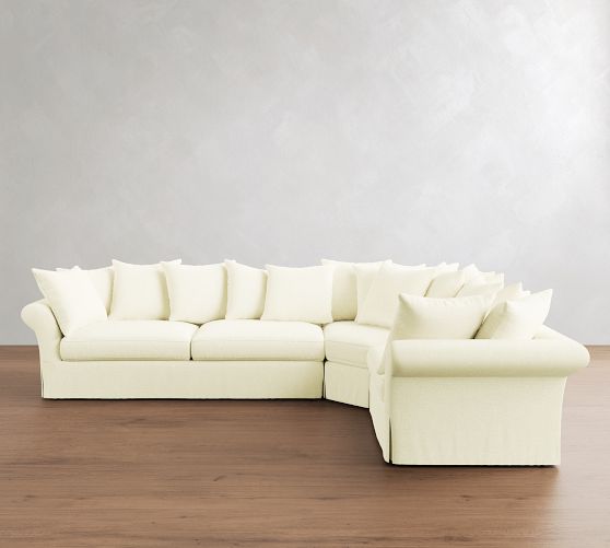 Windsor Slipcovered 3-Piece Wedge Sectional (134") by Pottery Barn