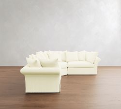 Windsor Slipcovered 3-Piece Wedge Sectional (134")