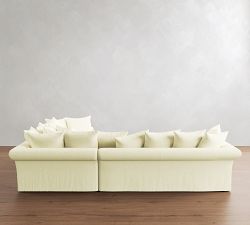 Windsor Slipcovered 3-Piece Wedge Sectional (134")