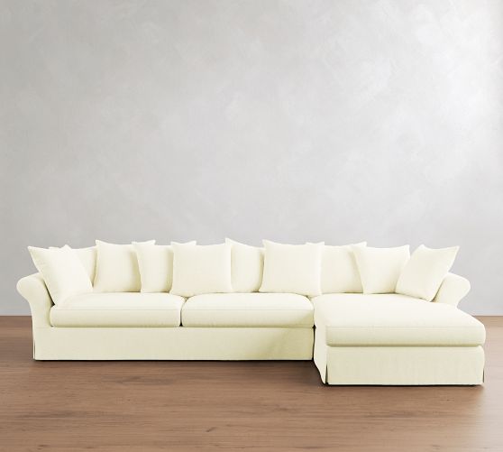 Windsor Slipcovered Chaise Sectional (132"-144") by Pottery Barn