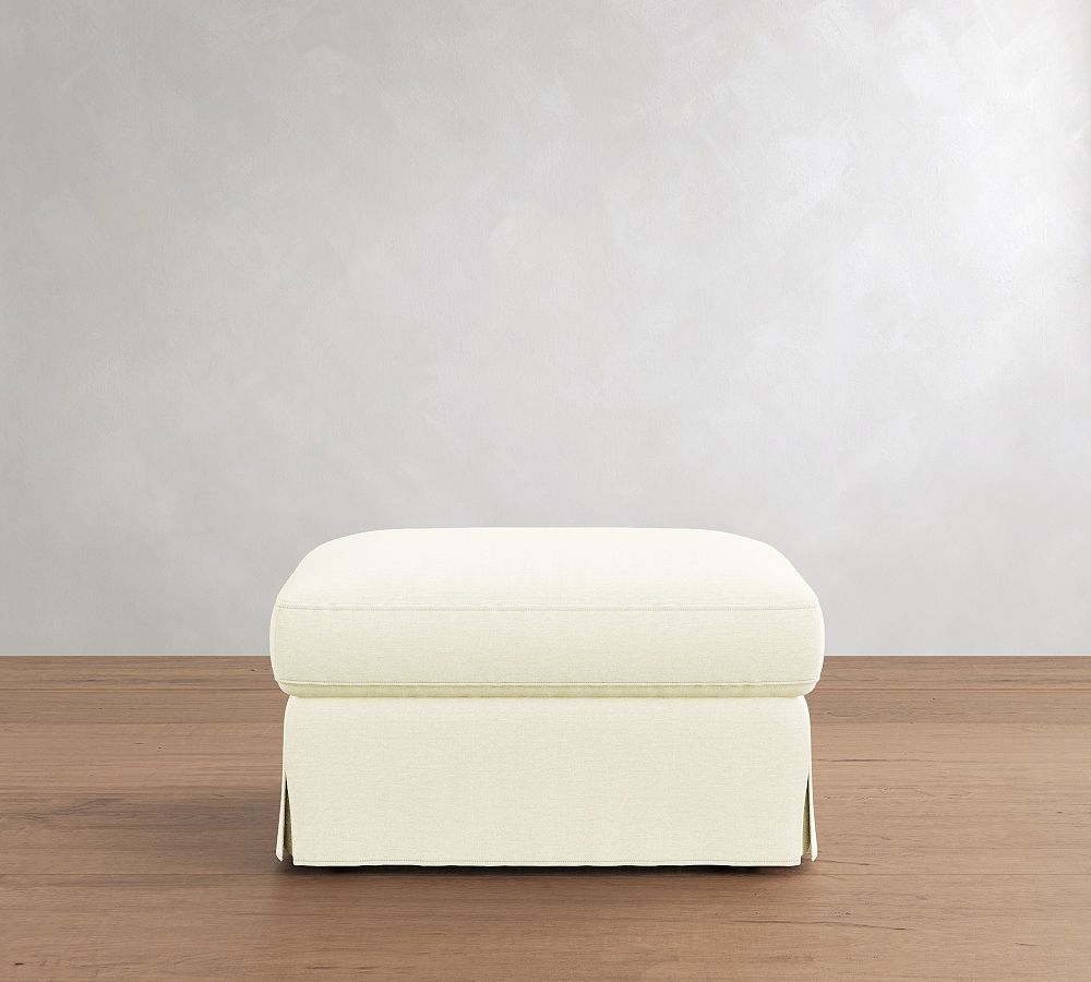 Windsor Slipcovered Ottoman by Pottery Barn