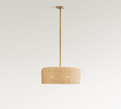 Open Box: Bermuda Rattan Round Pendant, Small (24") - Natural