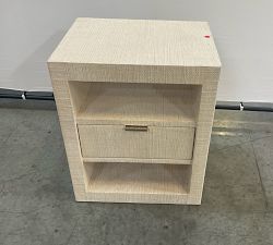 Open Box: Cape Woven Mini Nightstand (20") - White Wash