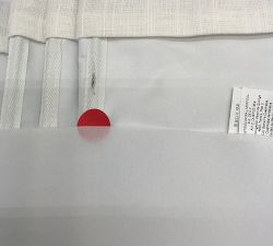 Open Box: Emery Linen Cordless Roman Blackout Shade (26"W x 48"L) - White