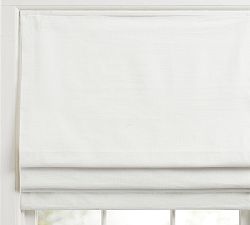 Open Box: Emery Linen Cordless Roman Blackout Shade (32"W x 48"L) - White