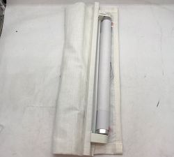 Open Box: Emery Linen Cordless Roman Blackout Shade (26"W x 48"L) - White