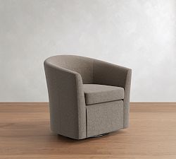 Open Box: Hyde Swivel Armchair - Performance Everydayvelvet™ Carbon