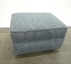 Open Box: Irving Roll Arm Storage Ottoman without Nailheads - Luxe Boucle Slate, Coffee