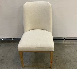 Open Box: Layton Upholstered Grand Dining Chair - Performance Boucle Oatmeal, Seadrift Legs