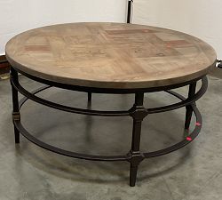 Open Box: Parquet Reclaimed Wood Round Coffee Table (36")