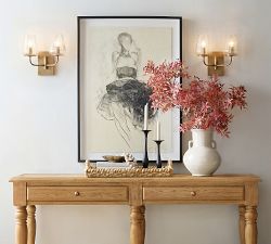Sylvie Glass Double Sconce (12")