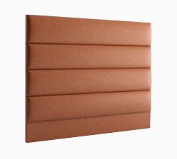 Panel Tufted Leather Wall Mounted Headboard