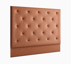 Diamond Tufted Leather Wall Mounted Headboard