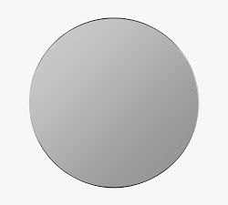 Slim Profile Round Wall Mirror