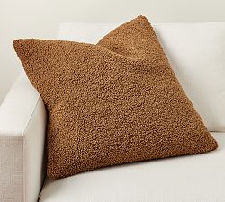 Open Box: Cozy Teddy Faux Fur Pillow (24 ") - Tobacco