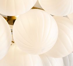 Cooper Frosted Glass Bubbled Flush Mount (18")