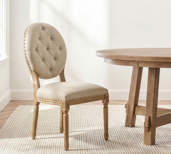 Abbey Tufted Upholstered Dining Chair by Pottery Barn