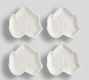 Figural Leaf Stoneware Appetizer Plates - Set of 4