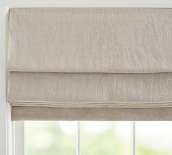 Belgian Flax Linen Roman Blackout Shade